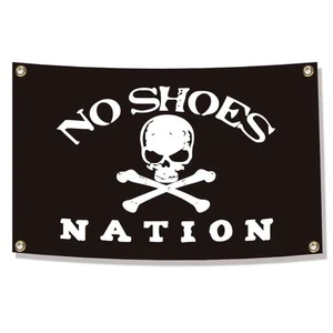 ENMOON No Shoes Nation Flag 3x5ft Poly with HD Printing and Grommets - Picture 1 of 5