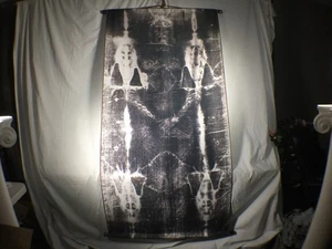 Shroud of Turin, Full Size Body, Negative on Linen Cloth, 6 x 3 Feet, Book, Sign - Picture 1 of 11