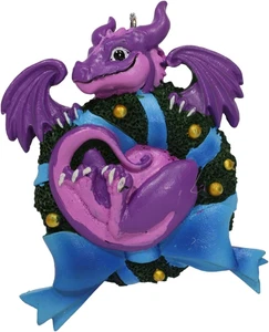 Ruth Thompson Fantasy bunte Weihnachten Festzeit Drache Wyrmling Baum Han - Bild 1 von 8