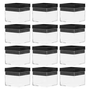 12 Pcs Plastic Box Clear Rock Mineral Specimen Display Protection Showcase - Picture 1 of 12