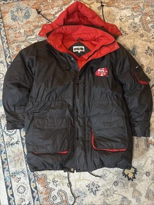 Spirit By Cliff Engle Rare Vtg NFL San Fran 49ers Full Zip Down Parka Size XL - Picture 1 of 17