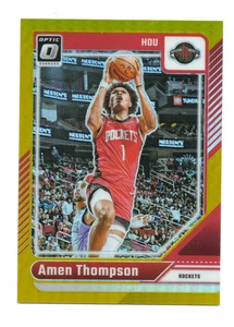 2024-25 Optic Amen Thompson Gold Prizm 10/10 Bookend MINT Rockets SSP - Picture 1 of 2