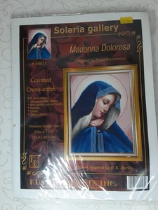 Cross Stich Kit Kustom Krafts Inc. Religious Madonna Dolorosa - Picture 1 of 2