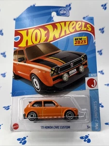 2023  Hot Wheels  Orange   '73 HONDA CIVIC CUSTOM   J-Imports  #117  HW53-101823 - Picture 1 of 11