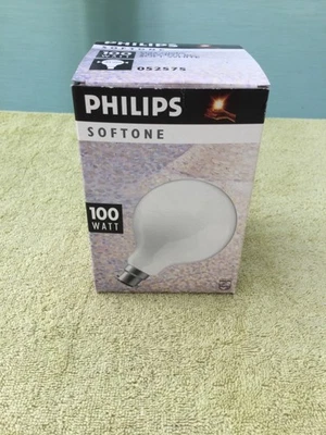 Philips G95 100W  incandescent BC/B22 pearl bulb - Image 1 of 4