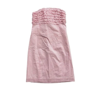Lilly Pulitzer Franco Seersucker Cottagecore Mini Dress Size 2 Pink Barbiecore - Image 1 of 4