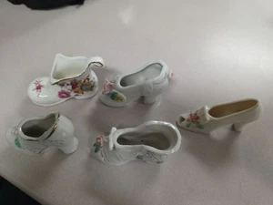 Lote De Colección De 5 Zapatos De Porcelana Cerámica Hechos En Japón - Imagen 1 de 19