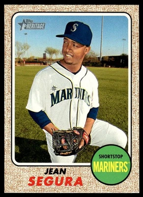 Jean Segura #456 Topps Heritage 2017 impresión corta Seattle Mariners SP Foto 1 de 2