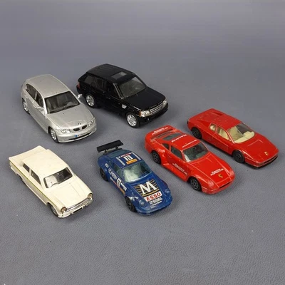 Lot Of 6 Vintage Car Models Burago Corgi Kingsmart Ferrari BMW Porsche - Image 1 of 4