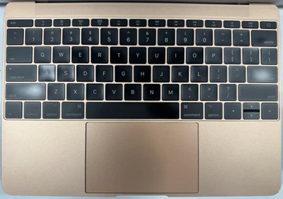 MacBook 12inch 2016 2017 A1534 Top Case Keyboard Gold Grade A- 661-04883 - Image 1 of 2