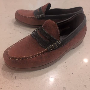 Allen Edmonds Sedona Penny Halbschuhe Res brauner Besatz Leder Vibram Sohle Herren 9 3E - Bild 1 von 11