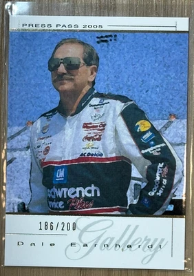 "Rare" Dale Earnhardt 2004 Press Pass 2005 Gallery Gold Card #DEG51 SN 186/200 - Image 1 of 2