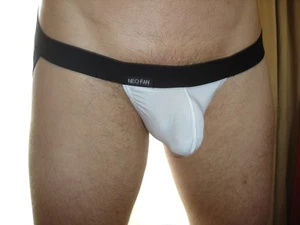 Promo Jock Strap Bag Blanc NEOFAN taille S Ref B03 avec poche profond sexy - Picture 1 of 8