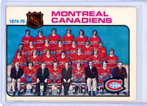 1975-76 O-Pee-Chee #90 Canadiens Team Checklist - MARKED - SET BREAK - Photo 1 sur 2