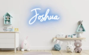 £7.50 per letter Boys Name Neon sign kids bedroom wall custom made personalised - Picture 1 of 7
