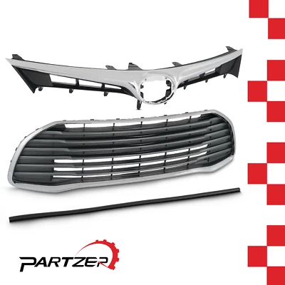 For 2016 2017 2018 Toyota Avalon Front Bumper Upper Grille & Lower Grille Chrome Foto 1 de 4