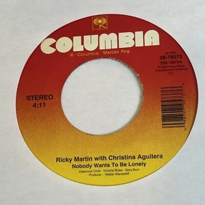 Ricky Martin Christina Aguilera - Nobody Wants to be Lonely / Spanish - 45 RPM - Picture 1 of 2