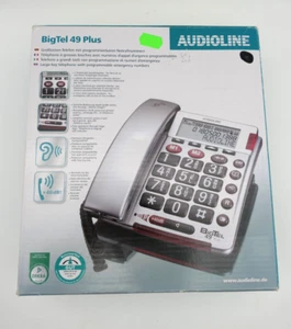 Audioline BigTel 49 Plus / telefon z dużymi przyciskami / emeryci / przetestowany ^ - Zdjęcie 1 z 9
