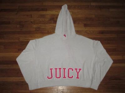 Juicy Couture Velour Logo Hooded Cropped Sweatshirt - Image 1 of 4