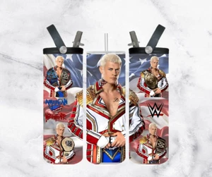 WWE CODY RHODES - 20oz Dual Lid Drink Bottle - Picture 1 of 1