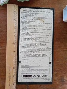 JENN-AIR Betrieb doppelseitig Info. Grill Modell C201, C201-BSee Beschreibung - Bild 1 von 2