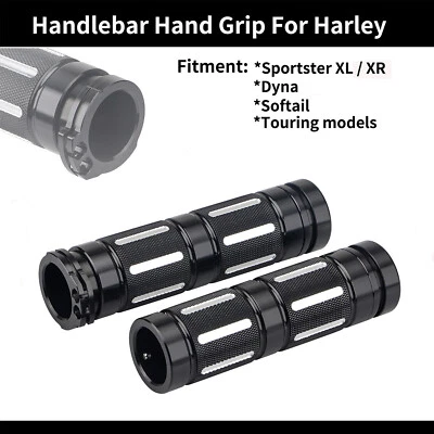 Pair Billet Aluminium Handlebar Hand Grips Fit For Harley Sportster 883 1200 - Image 1 of 4