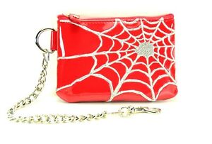 Spiderman Neon Patent Coin Wallet Pouch Mini Purse Zipper Small Change Bag 