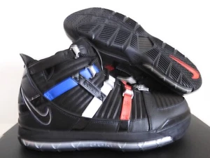 NIKE ZOOM LEBRON III 3 QS "THE SHOP" BLACK-METALLIC SILVER SZ 10 [DO9354-001] - Picture 1 of 5