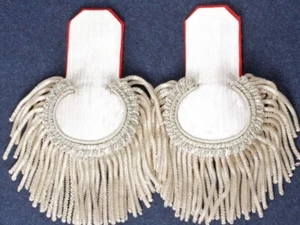 Guards Staff Officers Eupalets Imperial Russia, Silver with Red underlay. Imperi - Picture 1 of 6