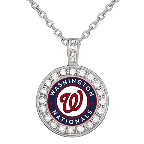 Washington DC Nationals Women's 925 Sterling Silver Necklace w Gift Pkg D18 Cover