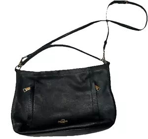 Borsa Coach Scout nera a tracolla in pelle con ciottoli borsa H1780-24770 pulita - Foto 1 di 12