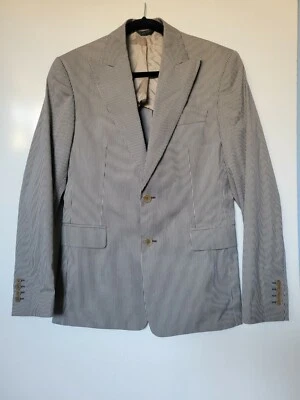 DKNY Men's Sports Blazer Striped Suit Jacket Size 40 Grey - Image 1 of 4