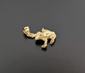 FROG Animal Pendant, 14k Yellow Gold 2.2g - Picture 1 of 7