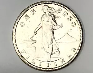 1910-S US PHILIPPINES ONE PESO GETTING SCARCE HIGH GRADE BETTER KEY DATE - Picture 1 of 6