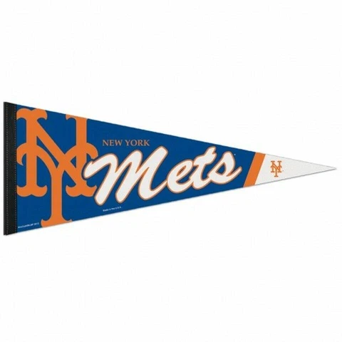 New York Mets 12x30 Premium Wool Pennant (NEW) MLB Sign Banner Wall Cave Cover
