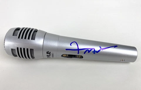 Frankie Avalon authentic signed Microphone ACOA certified Cover