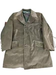 Vintage 1970'S Sears The Country Coat Green Corduroy Jacket Mens Size 46 Long - Picture 1 of 15