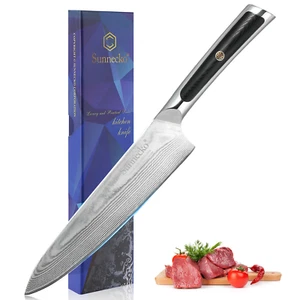 8 Inch Japanese Chef's Knife VG10 Damascus Steel Meat Vegetable Cutting Knife - Bild 1 von 9