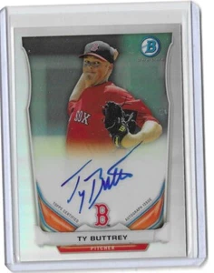 2014 Topps Bowman Chrome 1st Ty Buttery RC Auto Rookie REFRACTOR - Picture 1 of 1