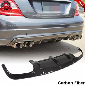 Fit for Mercedes Benz W204 C63 2008-11 CARBON FIBER Rear Bumper Diffuser Lip - Foto 1 di 12