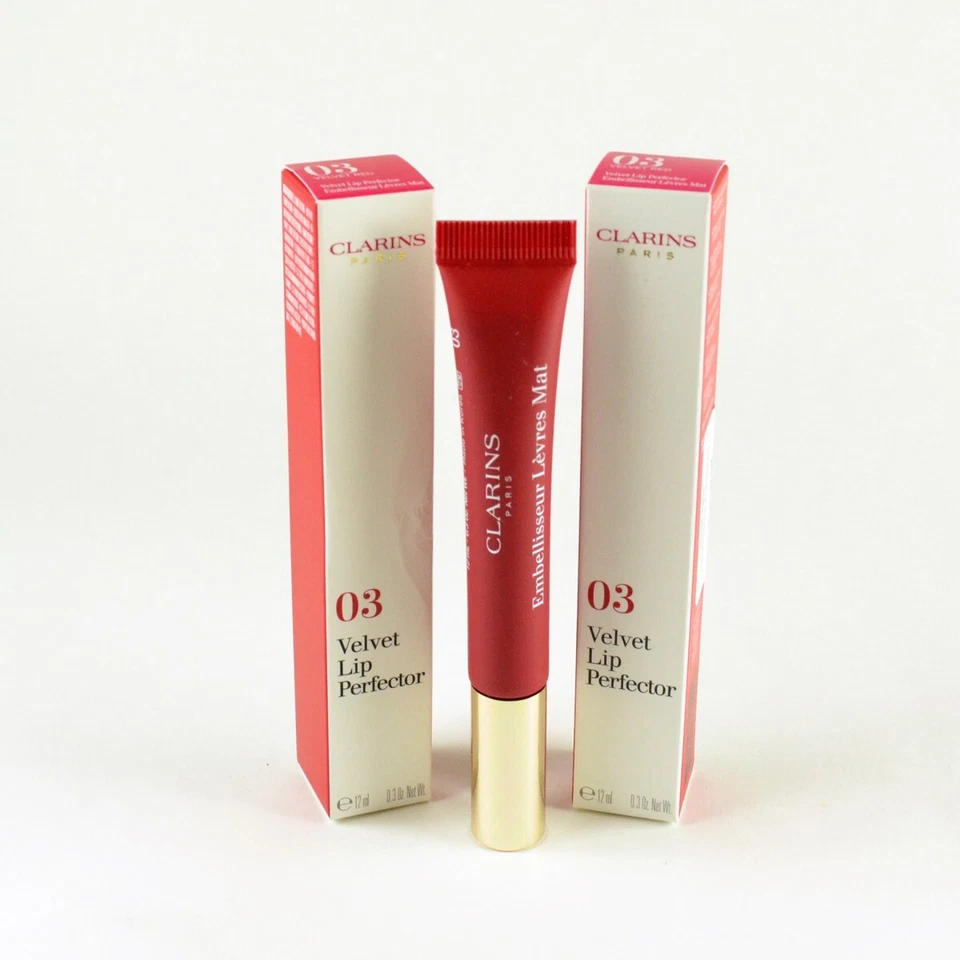 2 Clarins Natural Lip Perfector #03 VELVET RED - Set Of 2 x Size  12mL / 0.35 Oz - Image 1 of 1