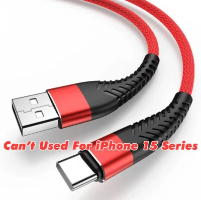 Braided USB Type-C USB-C to USB-A Fast Charge Cable Cord Charger Charging Sync - Image 1 of 4