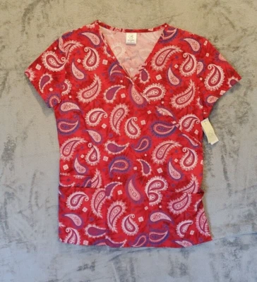 B скрабы медицинский уход скраб Топ женщин ярлык размер M красный пуловер короткий рукав - Изображение 1 из 4