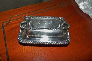 Vintage Ornate Silver Covered Small Butter Dish - Picture 1 of 5