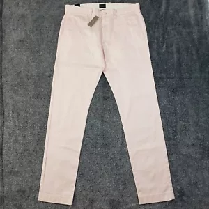 NWT J. Crew Pants Mens 32x32 Pink 484 Stretch Flat Front Chino - Picture 1 of 22