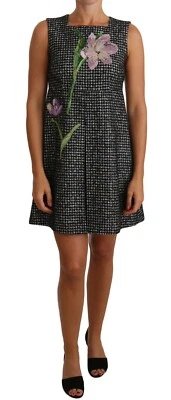 Vestido Dolce & Gabbana Pata de Gallo Floral Apliques Cambio Mini IT40/US6/S $2200 Foto 1 de 4