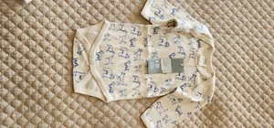 NWT BOYS NATURE BABY ORGANIC COTTON DOGGIE PRINT BODYSUIT 3/6MOS - Picture 1 of 5