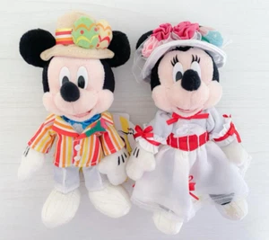 Disneyland Mary Poppins Mickey & Minnie Mouse Plush Doll Set Bert Tokyo Japan - Picture 1 of 2