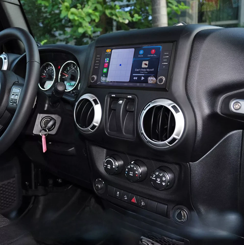 Car Radio Stereo For Jeep Wrangler 2007-2017 JK Apple Carplay Android 12 GPS Nav