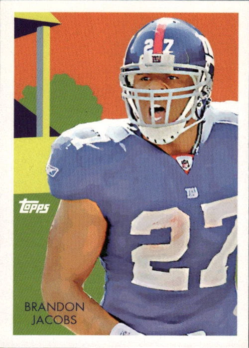 2009 Topps Brandon Jacobs #32 Chicle New York Giants 6P - Image 1 of 2